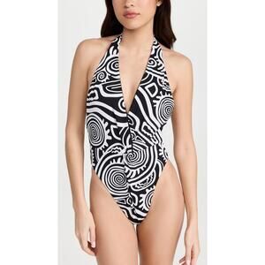 NWT MARA HOFFMAN Gabriela One Piece in black & white sz L